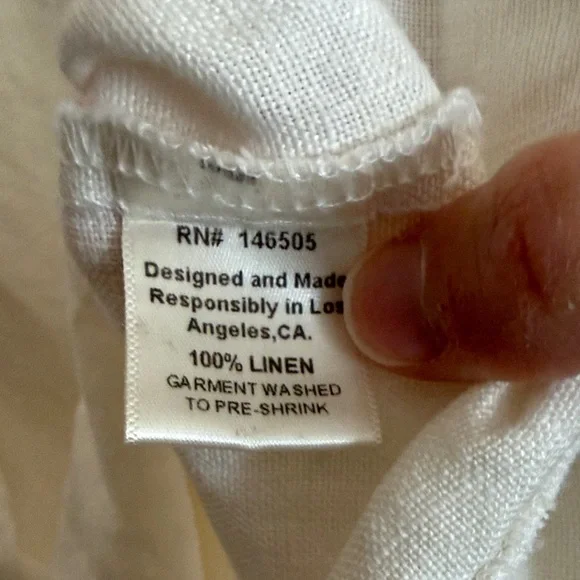 LA Relaxed White Linen Skirt - Picture 3 of 4